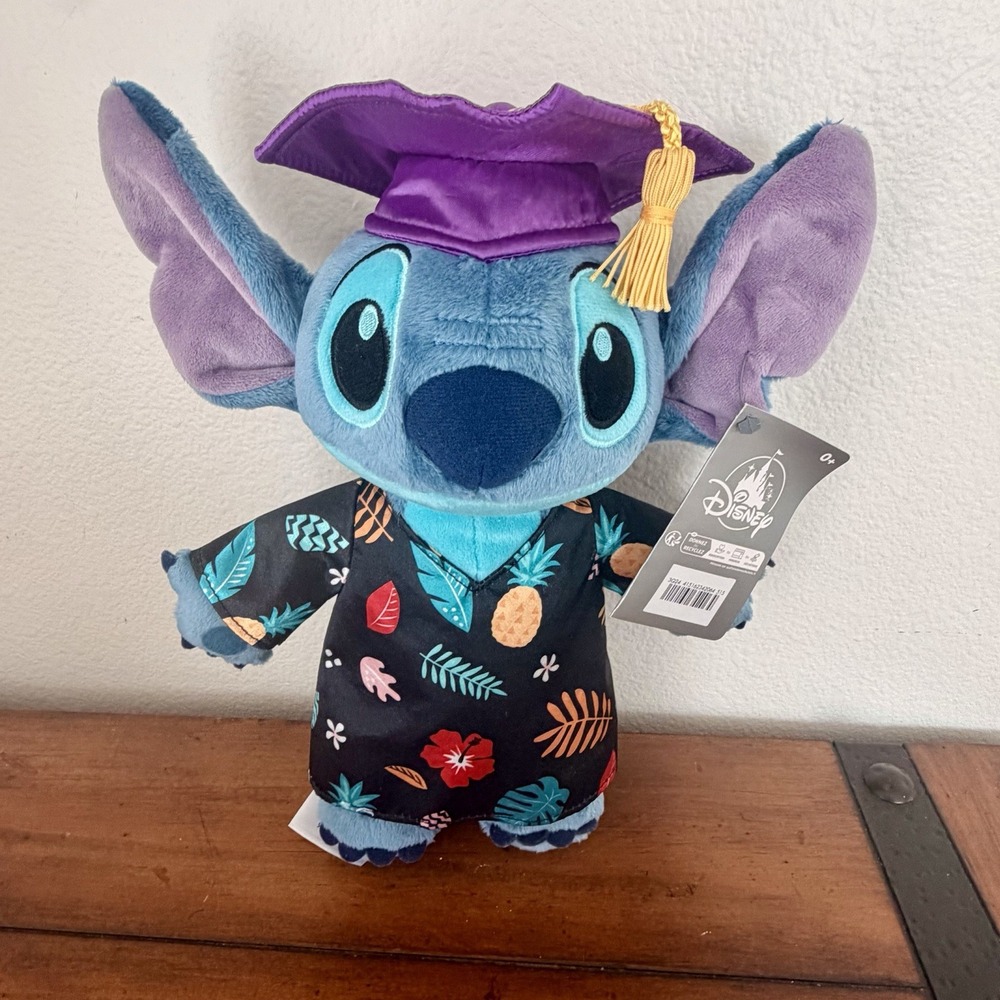 Disney Parks Stitch Graduation Class of 2024 Plush - New With Tags Lilo & Stitch